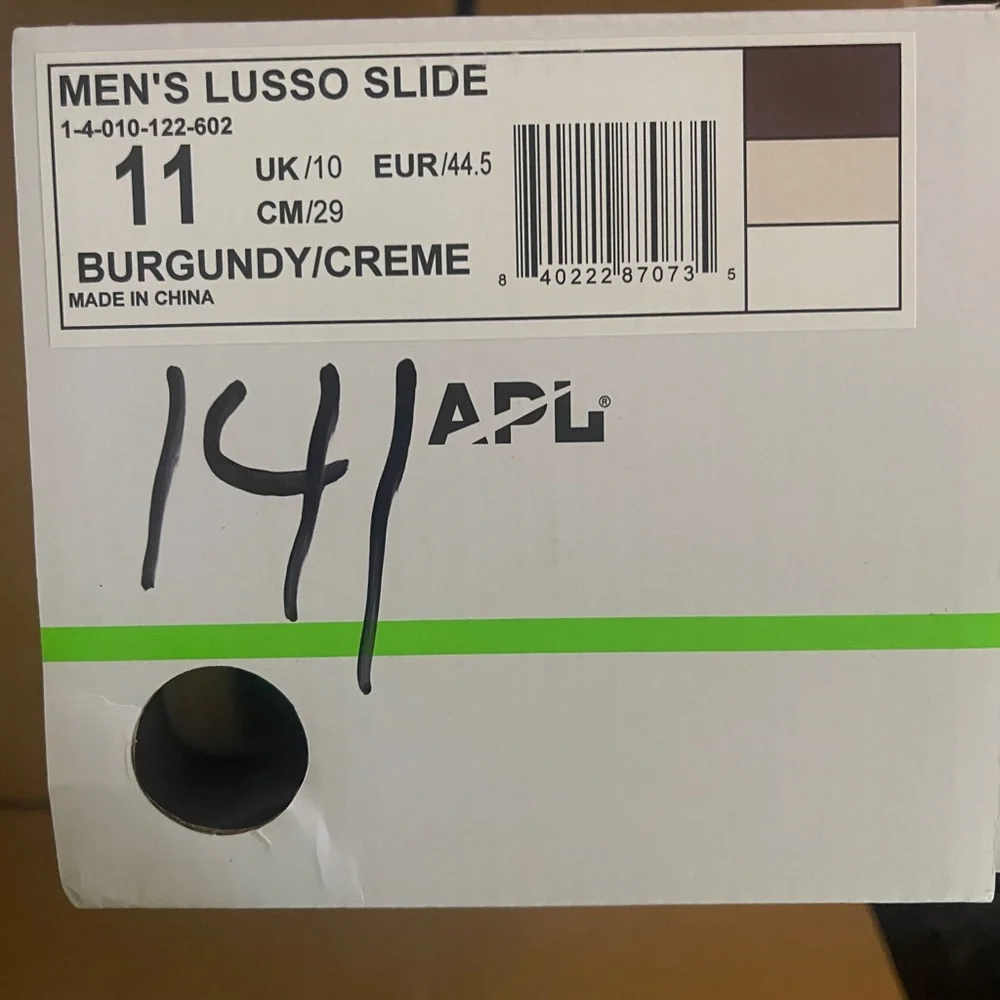 APL LUSSO SLIDE Burgundy/ Creme Unisex - Picture 5 of 5